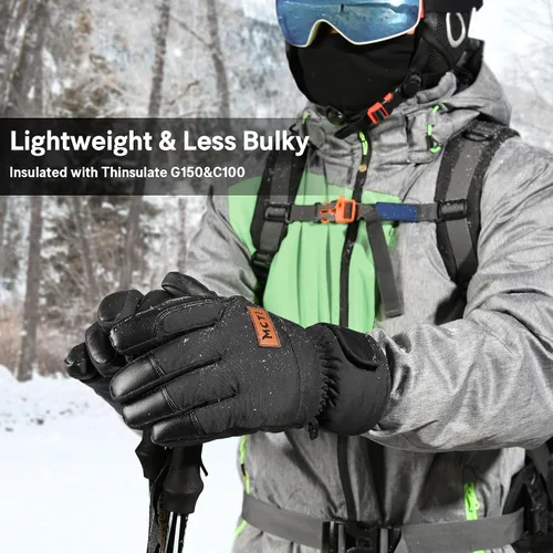 Miniatura 3 de MCTi Ski Gloves Men's Waterproof Insulated Snow Gloves Lightweight Warm for Winter