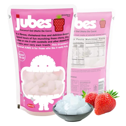 Miniatura 16 de Jubes Grape Nata De Coco Jelly Cubes (12.7 onzas, paquete de 3) – Cubos de jalea de coco de uva para sagú – Gel de coco en ingredientes de jarabe