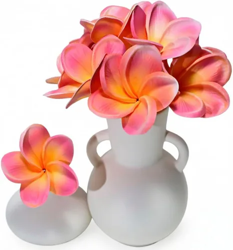 Miniatura 28 de Regalos de Cumpleaños para Mujeres 8pcs Flores Rosa Claro PU Tacto Real Flores Regalos para Mujeres para Navidad Flores Artificiales para Bricolaje