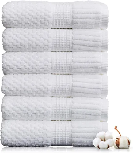 Miniatura 50 de NY Loft Juego de 4 toallas de baño 100% algodón, supersuaves y absorbentes, de secado rápido, 30 x 52 pulgadas, algodón texturizado y duradero