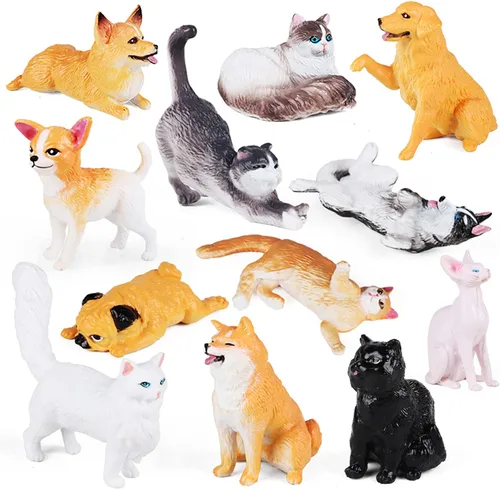 Miniatura 9 de SIENON Juego de 12 piezas de figuras de animales de granja, mini juguetes de plástico realistas para niños, juego educativo de animales de granja