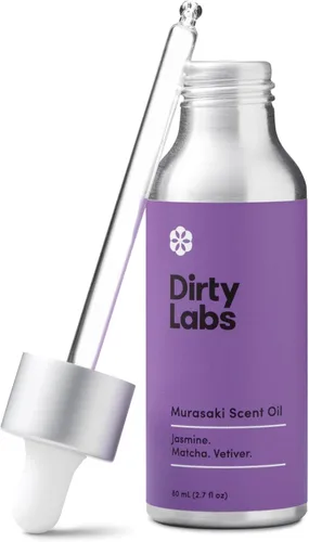 Dirty Labs | Aroma Murasaki | Aceite de fragancia para lavandería y gotero de vidrio | 80mL (2.7 fl oz) | Mezcla de jazmín, matcha y vetiver |