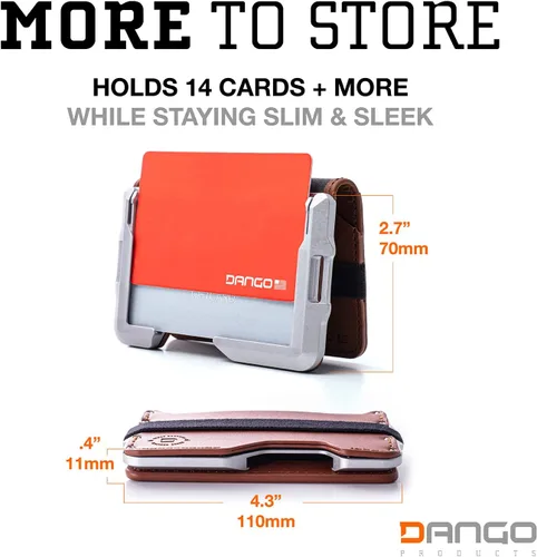 Miniatura 3 de Dango - Cartera minimalista delgada para hombre, bloqueo RFID, plegable