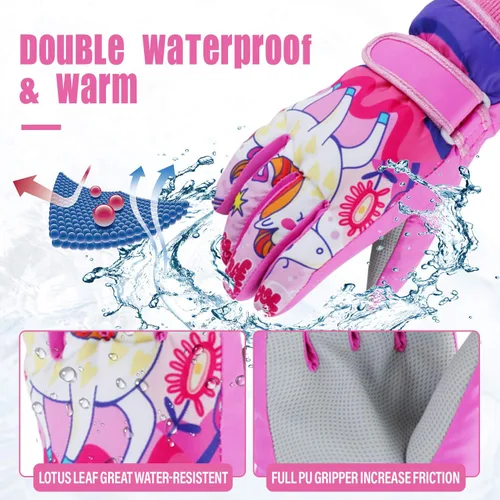 Miniatura 103 de Guantes de nieve para hombre y mujer, impermeables, para invierno, cálidos, para esquí, snowboard, guantes para mujer