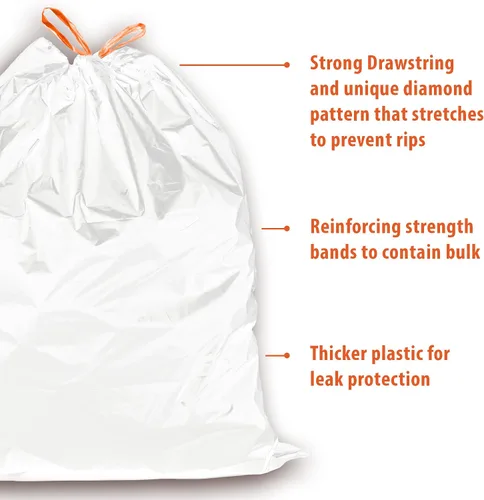Miniatura 4 de iTouchless Bolsas de basura altas de 18 galones, 40 unidades, extragrandes, fuertes, para cubos de basura para baño, cocina, para reciclaje