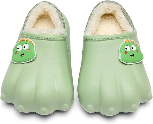 Erhouxz - Pantuflas de pata de gato para niños, pantuflas de dinosaurio de conejo para niños y niñas, pantuflas de gatito de dibujos animados
