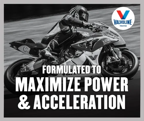 Miniatura 6 de Valvoline Aceite de motor de motocicleta de 4 tiempos completamente sintético SAE 10W-40, 1 cuarto de galón, caja de 6