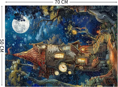 Miniatura 2 de Rompecabezas de castillo antiguo para adultos de 1000 piezas, rompecabezas para adultos de 1000 piezas, juguetes desafiantes, rompecabezas