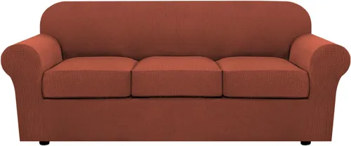 Miniatura 67 de H.VERSAILTEX - 3 fundas de sofá elásticas para 2 cojines de sofá. Fundas para muebles de sala de estar (funda base más 2 fundas de cojín de asiento)