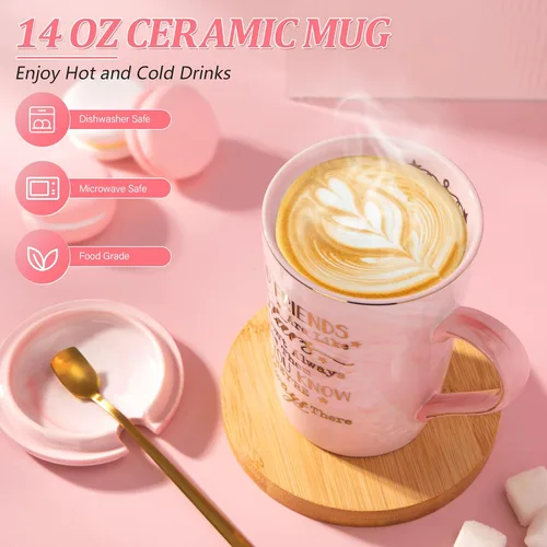 Miniatura 2 de Regalos de cumpleaños para mejores amigas, regalos de amistad de Navidad para mujeres, buenos amigos son como estrellas, divertida taza de cerámica
