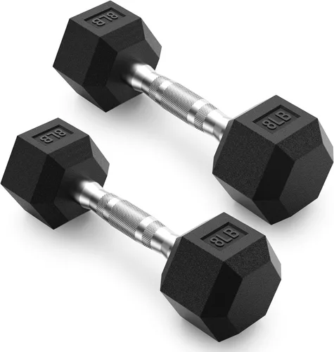 Miniatura 14 de PAPABABE HEX Juego de Mancuernas 2.5-125lb, Mancuernas de Gimnasio en Casa con Revestimiento de Goma, Mancuernas de Pesas para Ejercicio y Fitness