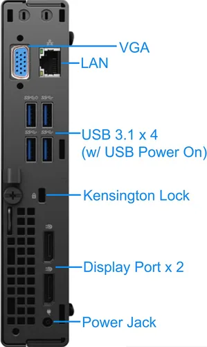 Miniatura 3 de Dell OptiPlex 5090 Micro escritorio, Intel i7-11700- 32 GB de RAM, SSD NVMe de 2 TB, AC Wi-Fi, BT, USB tipo C, DisplayPort, HDMI, VGA, Windows 11 Pro