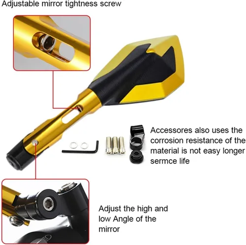 Miniatura 5 de Accesorios para motocicleta 8 de 0.394 in, espejos laterales retrovisores CNC, accesorios para Yamaha FZ25 FZ-25 FZ 25 FZ16 FZ-16 FZ 16 2008-2018