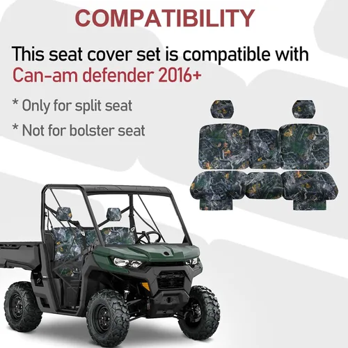 Miniatura 4 de StarknightMT UTV Defender Funda de Asiento - Fundas de Asiento Impermeables a Prueba de Polvo Compatibles con Can Am Defender DPS MAX 6X6 PRO