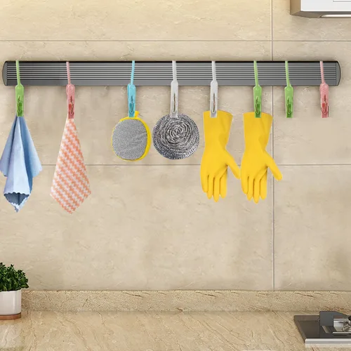 Miniatura 6 de Paquete de 24 Pinzas de Ropa de Plástico Resistentes para Exteriores para Colgar Ropa, Mini Pinzas para Ropa con Cuerda para Colgar, Perchas