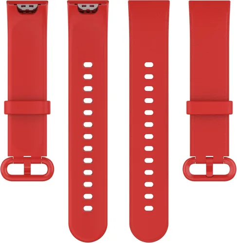 Miniatura 5 de Senter Correas de repuesto de goma suave premium de liberación rápida para Xiaomi MI Watch Lite/Redmi Watch Smart Watch Rojo