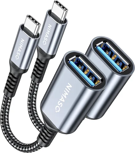 Miniatura 8 de NIMASO Adaptador USB C a USB 3.1, paquete de 2 unidades, cable OTG tipo C macho a USB hembra adaptador OTG compatible con iPhone 15/15 Pro/15 Rojo