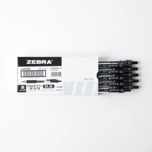 Miniatura 4 de ZEBRA B-JJ3-BK Bolígrafo de gel, Sarasa, 0.5, negro, 10 bolígrafos Negro 10pcs