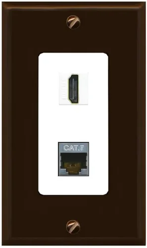 Miniatura 37 de RiteAV Placa de pared HDMI y Cat7 - 1 banda [marrón/marrón]
