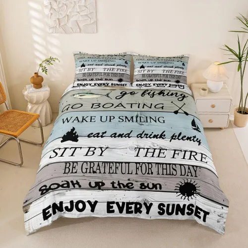 Miniatura 31 de Erosebridal Funda de edredón de ancla náutica, juego de ropa de cama con brújula oceánica, tamaño individual para niños, adolescentes, adultos