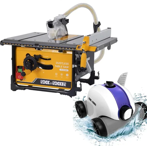 Miniatura 8 de Rock&Rocker Potente limpiador automático de piscina mejorado, aspiradora robótica de piscina con escalada en la pared, dos cestas de filtro más
