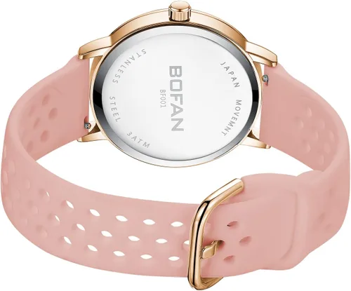 Miniatura 3 de BOFAN Reloj de enfermera para profesionales médicos, estudiantes, médicos con esfera fácil de leer, segunda mano y 24 horas, banda de silicona suave