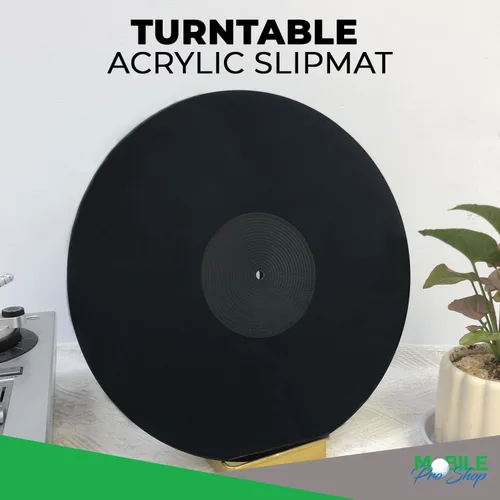 Miniatura 6 de Tapete acrílico para tocadiscos – Tapete acrílico para reproductores de discos de vinilo LP – Mejora la calidad de sonido y proporciona graves más