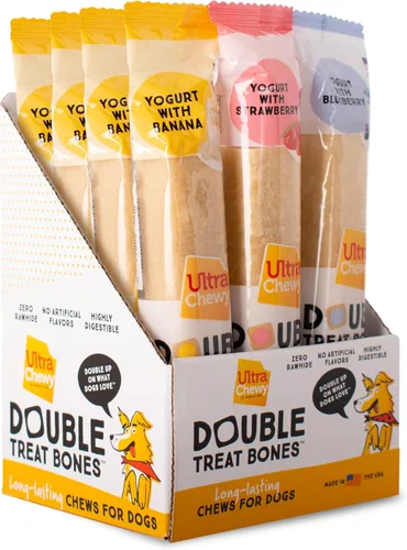 Miniatura 22 de Ultra Chewy Double Treat Bones Favorites, golosinas para perros, hechas en los Estados Unidos, golosinas saludables, fáciles de digerir, promueve