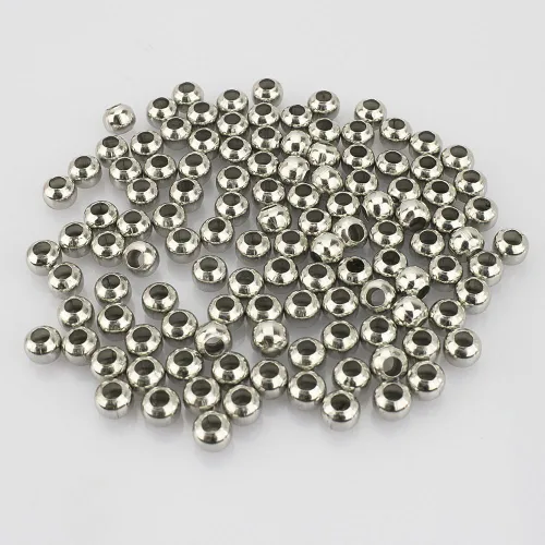 Miniatura 14 de (R) Cuentas de metal lisas y redondas de bronce envejecido de 8 mm, 200 piezas