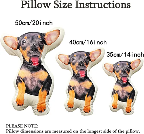 Miniatura 6 de Almohada personalizada para mascotas con foto, almohada personalizada con forma de cara de perro y gato, impresión 3D, almohada para mascotas, C-14