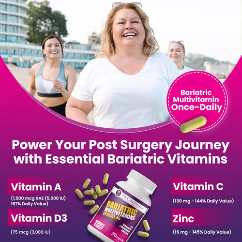 Miniatura 4 de ProCare Health Multivitamínico bariátrico con hierro (30 cápsulas) 45 mg de hierro con vitamina B12 reducida, vitaminas bariátricas postoperatorias