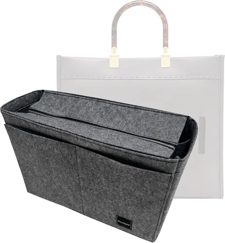 Sunshine Tote Organizer Insert, Sunshine Shopper Medium Insert, Mini Sunshine Large Organizer, Handmade 3mm Premium Felt Snug Sturdy Gold Zipper