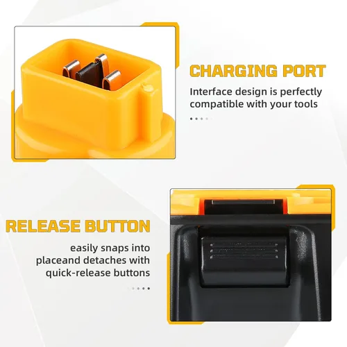 Miniatura 3 de 2 paquetes de 4.8 Ah Ni-MH DC9091 de repuesto para batería Dewalt de 14.4 V DW9091 DW9094 DE9091 DE9092 DE9038, compatible con Dewalt 14.4 voltios