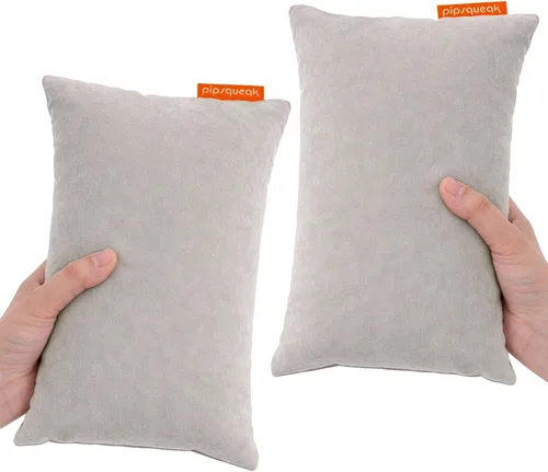 Miniatura 50 de Almohada de microfibra Pipsqueak - Pequeña, Mini, Pequeño - 27.9 x 17.8 cm - Perfecta para viajes, autos, aviones, camping, perros, niños pequeños