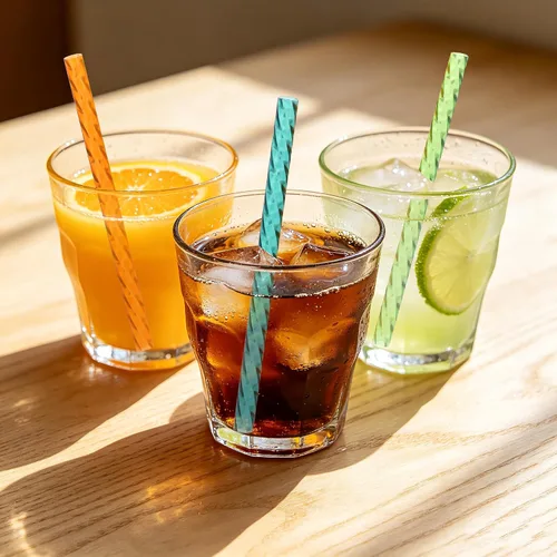 Miniatura 3 de Dakoufish 24 popotes de plástico de repuesto para mini vasos cortos de 6 onzas y 8 onzas, popotes de cristal reutilizables de 6 pulgadas con 2