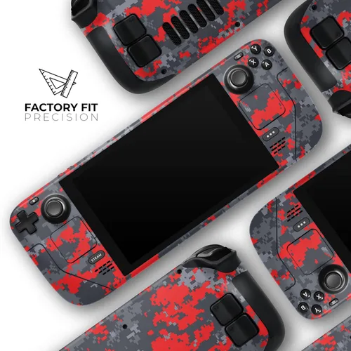 Miniatura 5 de Design Skinz - Compatible con Steam Deck - Calcomanía protectora de vinilo extraíble resistente a los arañazos - Patrón de piel de serpiente roja V3