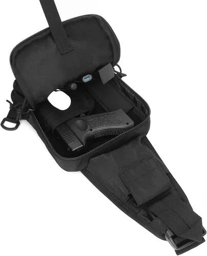 Miniatura 5 de Bolso táctico LarKoo para pistola en el pecho, con funda oculta, para transportar la pistola en el pecho, bandolera, funda para el hombro