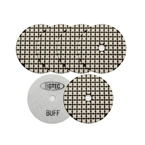 Miniatura 28 de BGTEC Juego de almohadillas de pulido de diamante seco de 4 pulgadas, kit de 8 almohadillas de grano 400 para granito, mármol, piedra de cuarzo