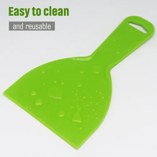 Miniatura 5 de Cuchillo de masilla de plástico, 3 herramientas raspadoras de 4 pulgadas, cuchillos flexibles para paneles de yeso, calcomanías, papel de pared