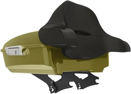 Miniatura 234 de King Tour Pack para Harley Alpine Green, cierre de paquete turístico, portaequipajes superior, soporte de montaje negro, placa de metal para Harley