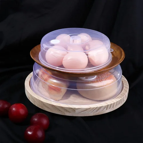 Miniatura 3 de generic Cubierta de plástico para alimentos para microondas con agarre, cubierta universal de sellado de PP para platos de alimentos, tapa