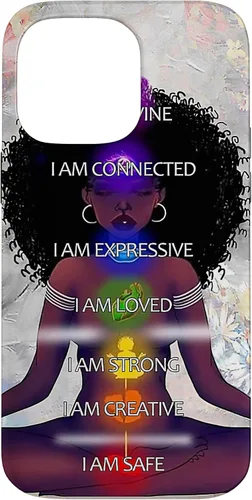 Miniatura 21 de Black Women Chakra Connected Expressive Strong Curly Hair Case for iPhone 17