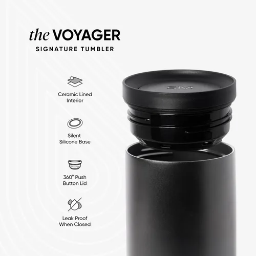 Miniatura 3 de Simple Modern Wicked Signature Voyager Vaso térmico de café de viaje de 16 oz con tapa de 360° Regalos para mujeres y hombres Taza de café