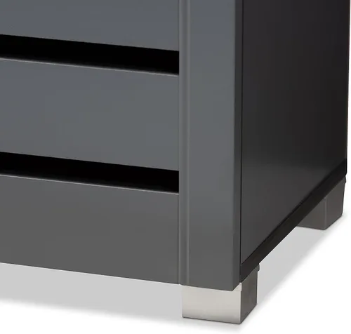 Miniatura 8 de Baxton Studio Armarios para zapatos, talla única, gris oscuro