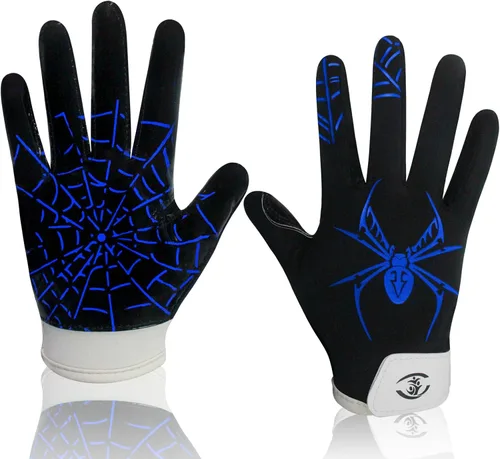 Miniatura 10 de Guantes de receptor de fútbol americano para niños - Agarre de silicona antideslizante y parte trasera de licra transpirable para un mejor control
