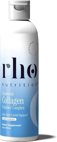 Rho Nutrition Péptidos de colágeno liposomal, suplemento de colágeno líquido de alta absorción, apoya la elasticidad de la piel, la salud de las