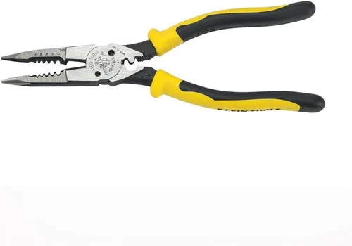Miniatura 3 de Klein Tools J207-8CR Alicates de punta de aguja, fabricados en EE. UU., Alicates de uso general para líneas de crimpado, bucle, corte, pelado