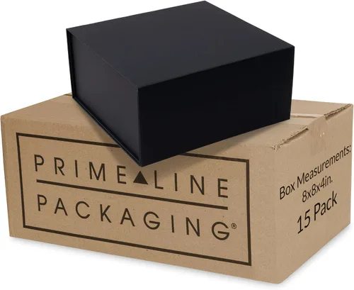 Miniatura 10 de Prime Line Packaging Cajas de regalo de Navidad, cajas de regalo navideñas con tapas para regalos, caja de regalo grande negra para envoltura