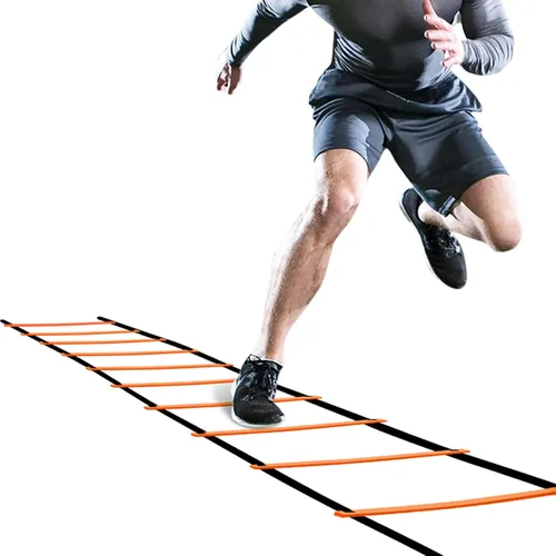 GHB Pro Agility Ladder Agility Training Ladder Speed 12 Rung 20ft with Carrying Bag Naranja