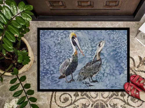 Miniatura 2 de Caroline's Treasures 8409-MAT Pelican - Felpudo de 18 x 27 pulgadas, para interiores y exteriores, para entrada, antideslizante, lavable, de pelo
